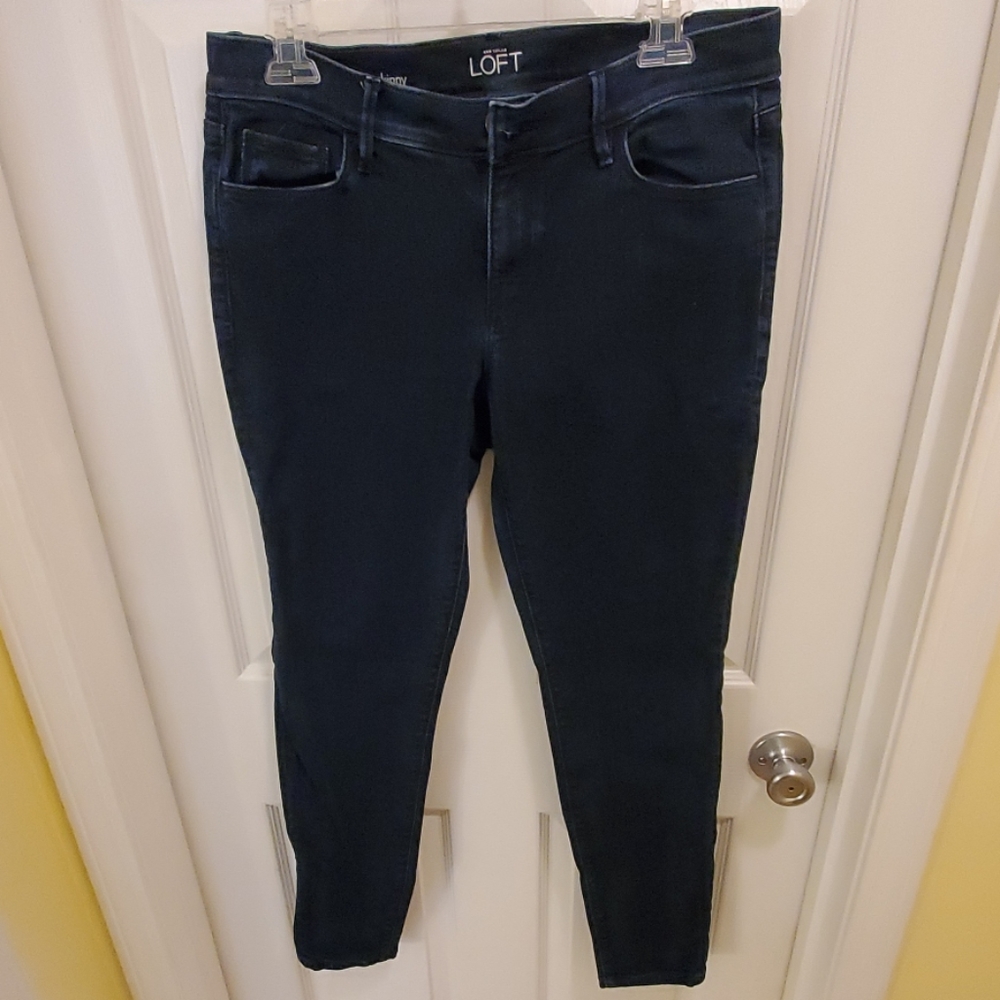LOFT Super Skinny Dark Wash Jeans - Size 30